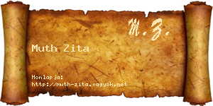 Muth Zita névjegykártya