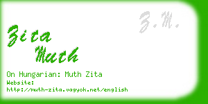 zita muth business card